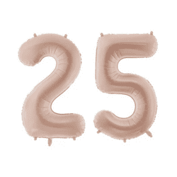25 Geburtstag Ballon Set 2 & 5 Dunkelbeige 72cm