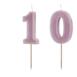 10 Geburtstag Geburtstagskerzen Lila
