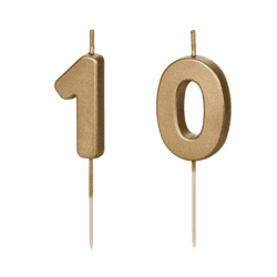0 Jahre Tortenkerzen Gold Set 9 & 0