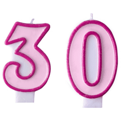 30 Geburtstag Geburtstagskerzen Pink