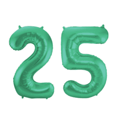 25 Geburtstag Ballon Set 2 & 5 Grün 86cm