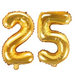 25 Geburtstag Ballon Set 2 & 5 Gold 35cm