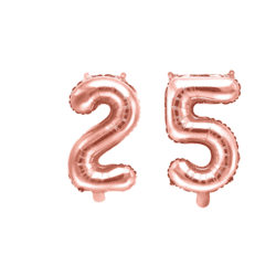 25 Geburtstag Ballon Set 2 & 5 Roségold  35cm