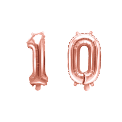 10 Geburtstag Ballon Set 1 & 0 Roségold  35cm