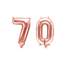 70 Geburtstag Ballon Set 7 & 0 Roségold 35cm
