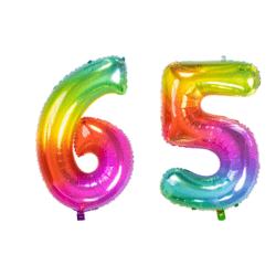 65 Zahlenballon Set 6 & 5 Mehrfarbig
