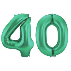 40 Zahlenballon Set 4 & 0 Grün 86cm