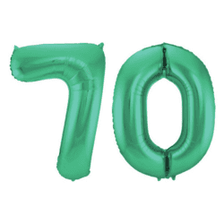70 Geburtstagsballon Set 7 & 0 Grün