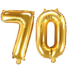 Zahlenballons 70 Gold - Set 7 & 0 35cm