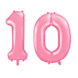 Geburtstagsballon 10 Pink 86 cm