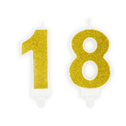 Geburtstagskerzen 18 Gold Set 1 & 8