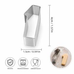 Emporte-pièce Chiffre 1 – Acier inoxydable 4 cm