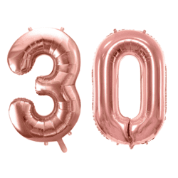 Geburtstagsballon Set 30 Roségold 86cm