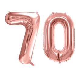 Geburtstagsballons 70 Jahre Roségold 86cm