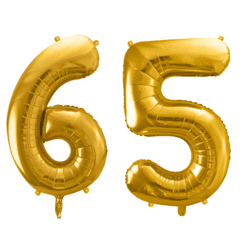 Geburtstagsballon 65– Ballon Set 6 & 5 Gold 86cm
