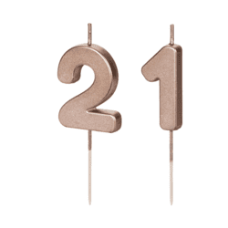Geburtstagskerzen Roségold Set 2 & 1