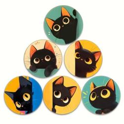 6 dessous de verre en bois avec motifs de chiens