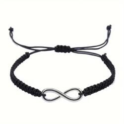 Unendlich Armband Schwarz – Verstellbares Infinity Armband