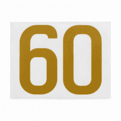 Motif thermocollant chiffre 60 or 6 cm