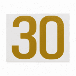 Patch thermocollant chiffre 30 or 6 cm