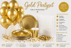 Gold Partyset für 6 Personen