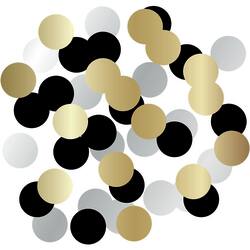 Décoration à parsemer noir, or et argent