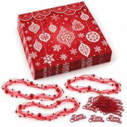 Weihnachtsdeko Set – Weihnachtstisch Rot-Weiss