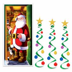 Weihnachtsdeko Set – Türdeko und Weihnachtsbaum-Wirbel