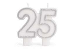 Bougies - 25 - argent/blanc