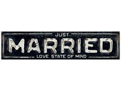 Plaque d&#39;immatriculation Just Married Love état d&#39;esprit