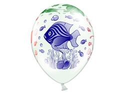 Weisse Ballons unter Wasser