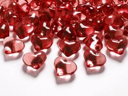 Coeurs décoratifs rouges 21mm