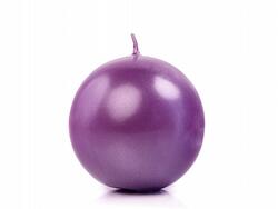 Bougies boule 6 cm violet métallisé