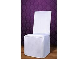 Housse de chaise en tissu blanc mat