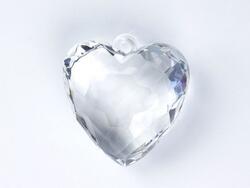 Pendentif coeur diamant 40x42mm