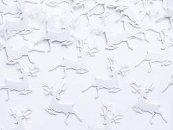 Confettis de renne blanc