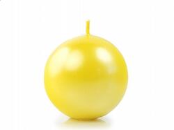 Bougies boule 6 cm jaune