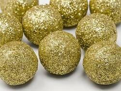 Glitter Dekorations Kugel Gold 3 cm