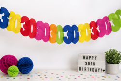 Geburtstag Papiergirlanden 30 Jahre
