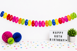 Geburtstag Papiergirlanden 60 Jahre