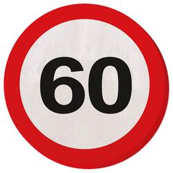 60 Jahre Servietten Traffic Sign